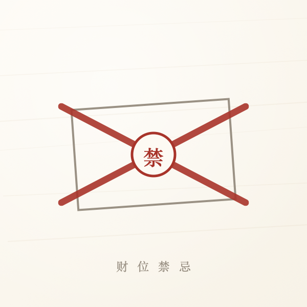 财位禁忌示意图